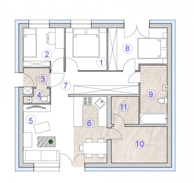 Dom o powierzchni 86 m2 (wersja H4 C)